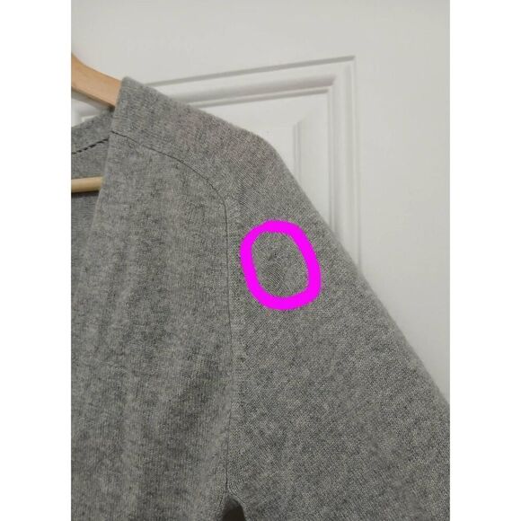 Theory womens medium long cardigan sweater 100% cashmere gray Amaya - Picture 3 of 7